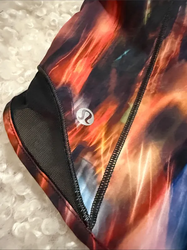 lululemon athletica Multicolor Flame-Print Athletic Shorts - Image 3