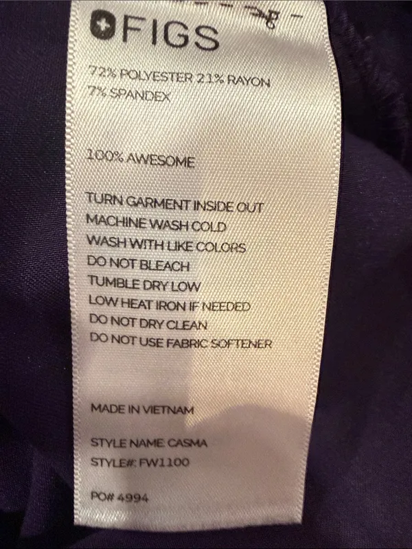Figs purple jam Casma  scrub top size small. - Image 5