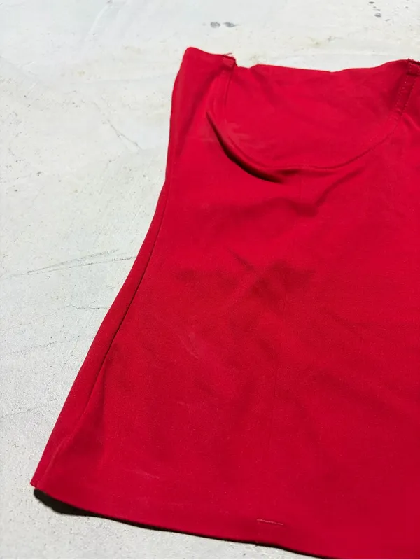 Zara NWT Strapless Red tube Top medium MSRP$30 - Image 5