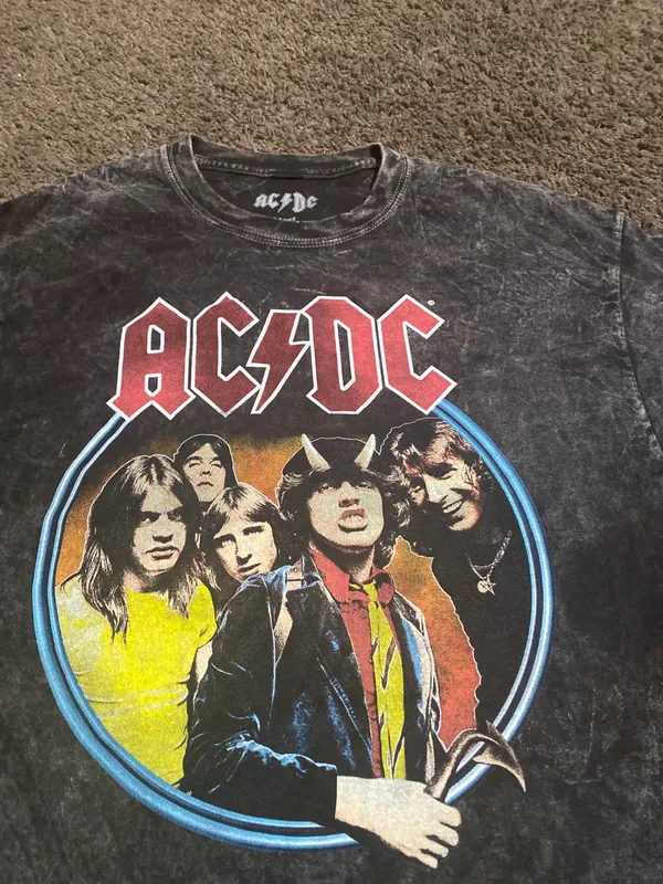 AC/DC Washed Tee Size Large - Image 2