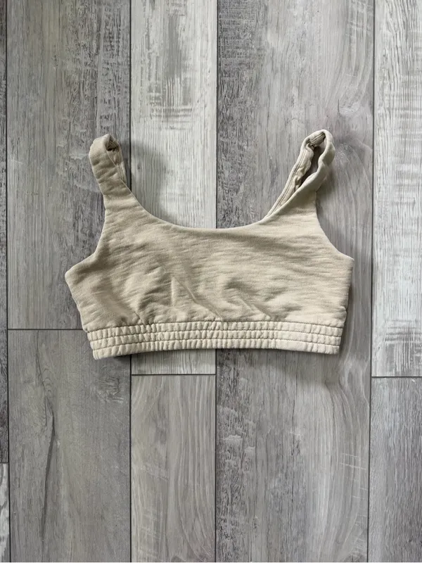 Madewell MWL Sweatshirt Earthy Cottage 100% Cotton Light Support Bralette large - Image 7