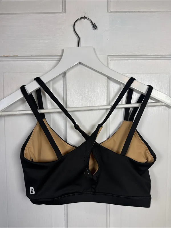 Buffbunny Seamless Strappy Lasercut Sports Bra in Black W2533 Sz S - Image 5