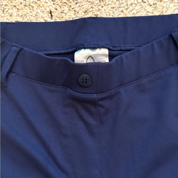 Yogipace XS Tall Navy Sporty Flare Yoga Pants Pull-On Stretchy Back Pockets - Image 5