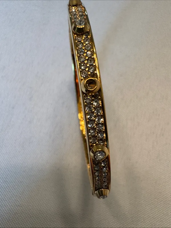 Michael Kors Gold Crystal Pavé Women's Bangle Bracelet - Image 2