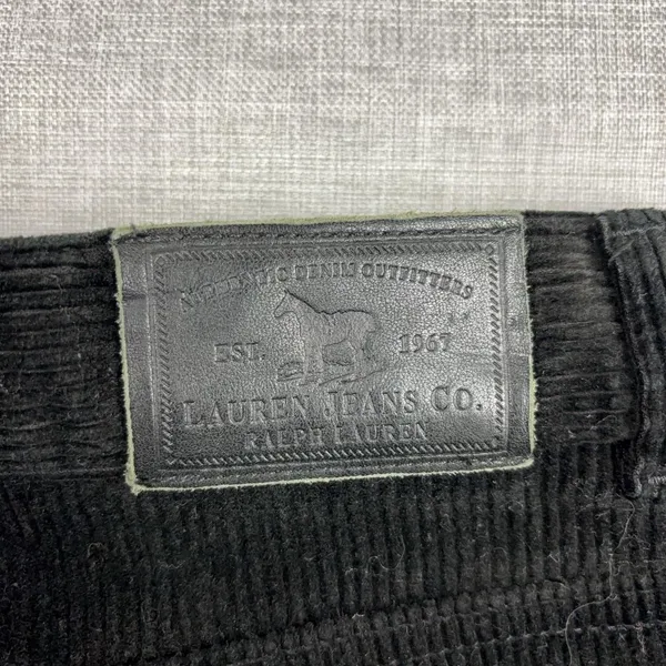 Lauren Ralph Lauren Corduroy Pants Womens 4P Black Petite Stretch Bootcut LRL - Image 2