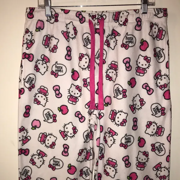 Hello Kitty Adult Pajama Bottoms Sleep Pants Size Large - Image 2