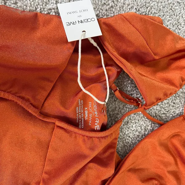 Riot Swim Biscayne One Piece Swimsuit In Burnt Orange Size XS NWT - Image 6