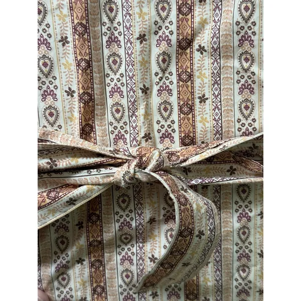 Universal Threads NWT Bishop Long Sleeve Poplin Shirtdress Large Beige Striped - Image 9