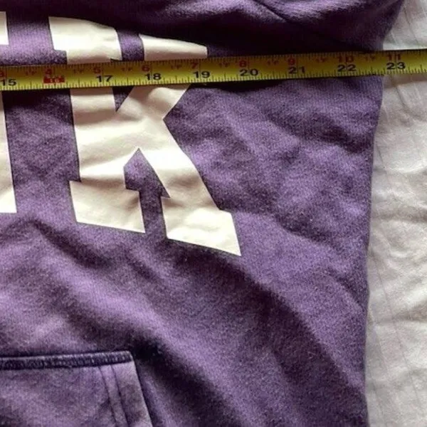 Victoria's Secret Vintage PINK Full Zip Hoodie Purple White Women's Size Large - Image 5