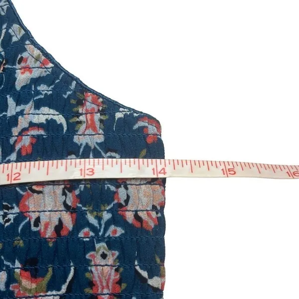 Princess Vera Wang Blue Pink Floral Tiered Ruched Sleeveless Dress Small Juniors - Image 6