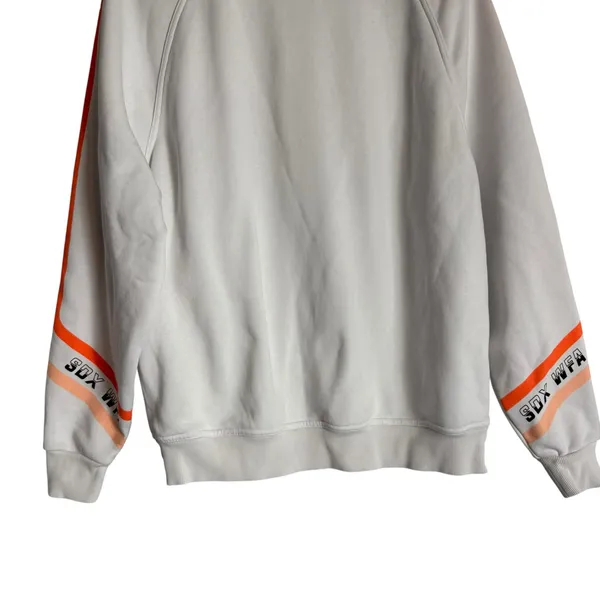White Fox SDX WFA White Logo Striped Crewneck Long Sleeve Sweatshirt Size Small - Image 3