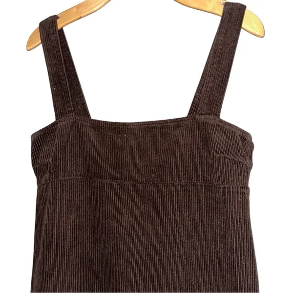 Reformation Jeans NWT Women’s Size 6 Espresso Brown Iria Corduroy Mini Dress - Image 4