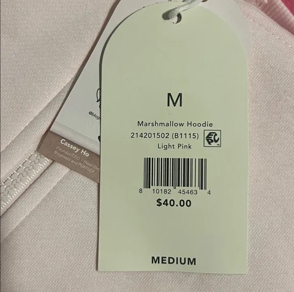 New Blogilates Marshmallow Full Zip Hooded Sweatshirt - Image 8