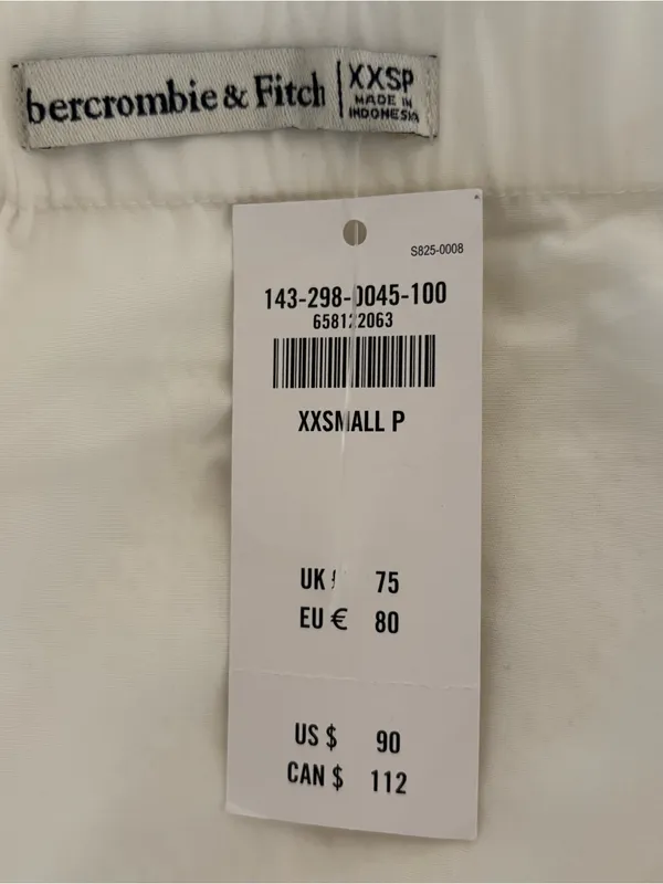 Abercrombie & Fitch White Sequin Side Slit Pencil Skirt XXS Petite NWT cocktail - Image 7