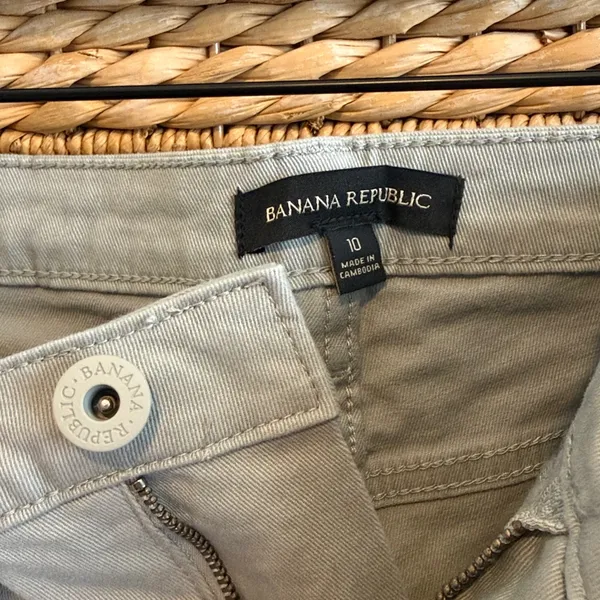 NWT Banana Republic High Rise Twill Woven Ankle Gray Trouser Pant, 10 - Image 9