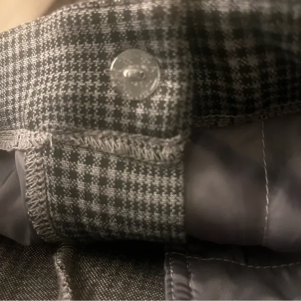 Banana Republic Houndstooth Plaid Grey/Black Ankle Pants Career Slim Fit 10 - Image 9