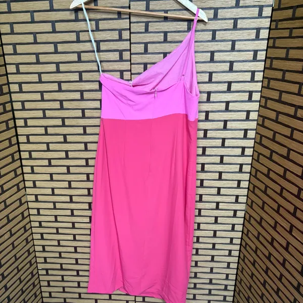 Petal & Pup‎ Xiomar One-Shoulder Pink Midi Dress Size 10 - Image 3