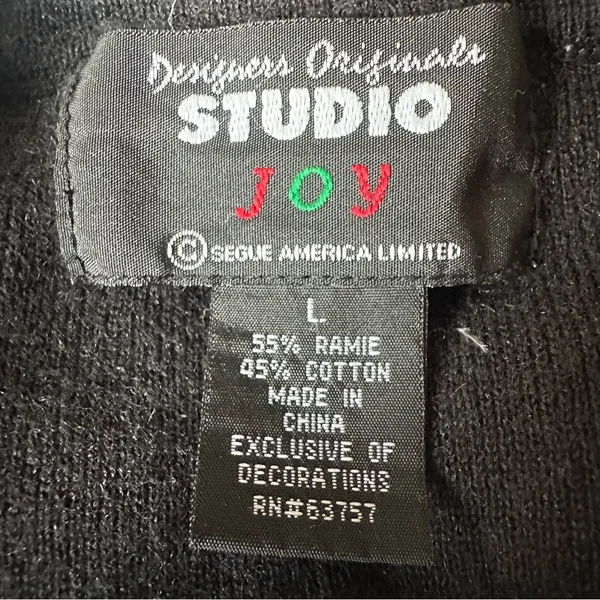 Designers Originals Studio Black Christmas Sweater - Image 4