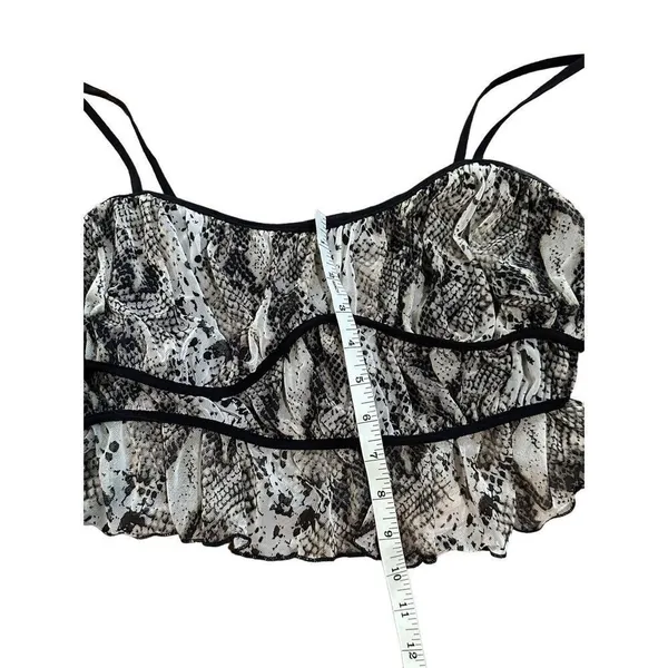 Urban Outfitters Sheer Snake Print‎ Crop Tank Top sz large - Image 5