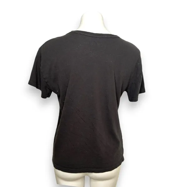 Distressed‎ THE ROLLING STONES Short Sleeve Rock T-Shirt Washed Black Women L - Image 6