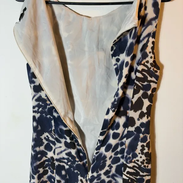 Ann Taylor 97%‎ Silk Abstract Print Sheath Dress Size 8 - Image 9