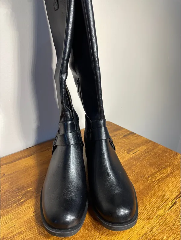 b.o.c. New Tall Black Harness Moto Boot MidCalf Biker Riding - Image 2