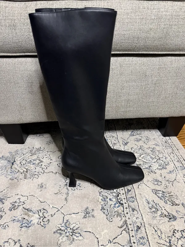 Jeffrey Campbell Checkmate Knee High Boot Black - Image 4