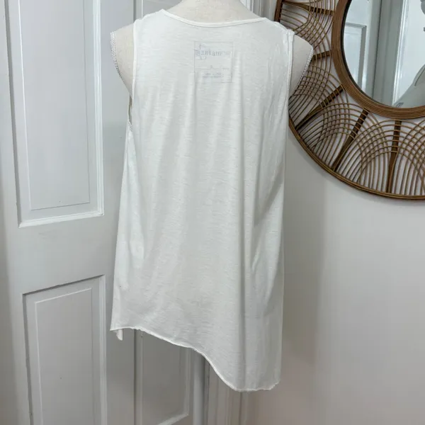 We The‎ Free Cross Tank Top Small Boho Asymmetric Hem Beach Festival Y2K Grunge - Image 3