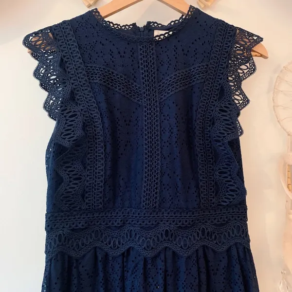 Altar'd State Navy Blue Lace Dress - Image 4