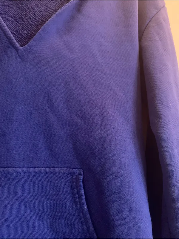 Free People Rafferty Hooded Mini Dress Royal Blue Women Medium 100% Cotton - Image 2