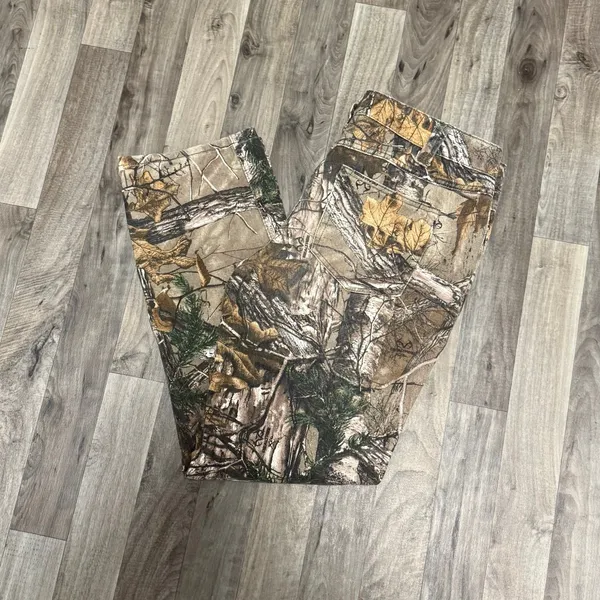 Vintage Realtree Xtra Camo Pink Lined Straight Leg Pants Size 14 - Image 7