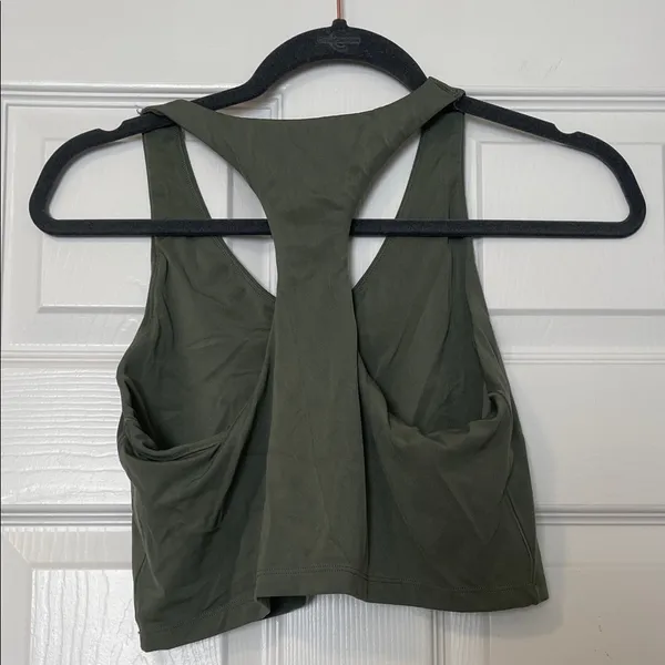 Aerie Offline Olive Green Racerback Sports Bra - Image 2