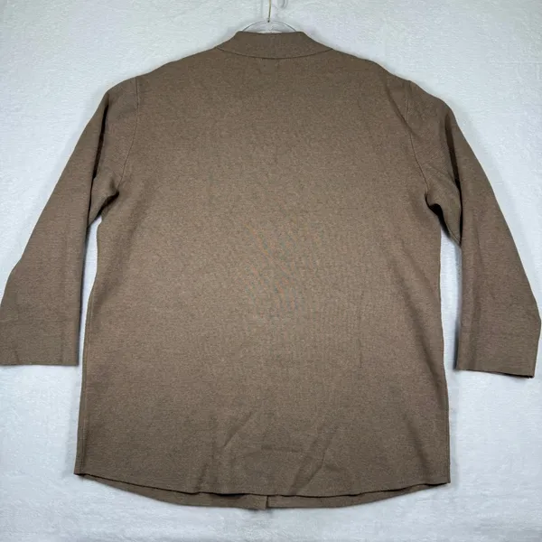 Quince Eco-Knit‎ Milano Stitch Oversized Shirt Jacket Warm Taupe Womens Size M - Image 7