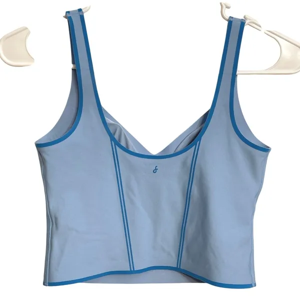 Fanka Body Sculpt Sports Bra Tank Top Light Blue Size Small Sleeveless Crop - Image 3