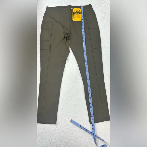 CARHARTT FORCE FITTED LIGHTWEIGHT ANKLE LENGTH LEGGING color Olive SIZE S - Image 4