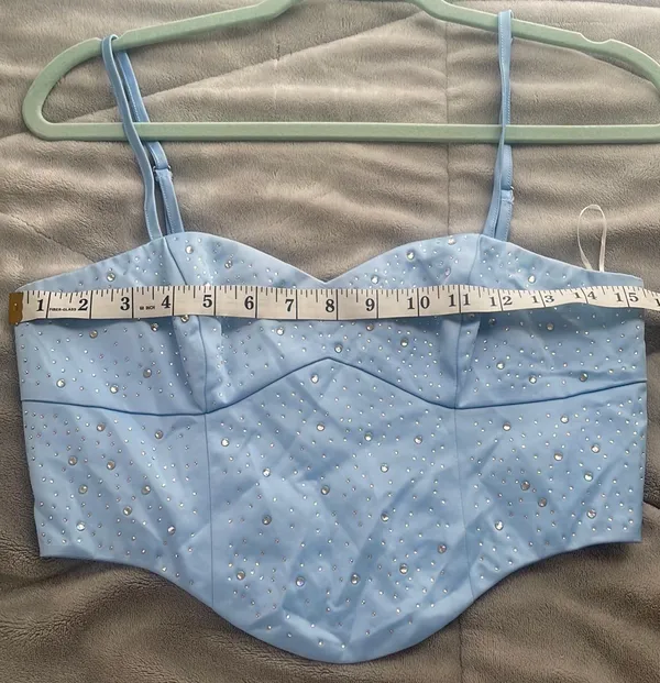 Sparkly Crop Top Blue - Image 6