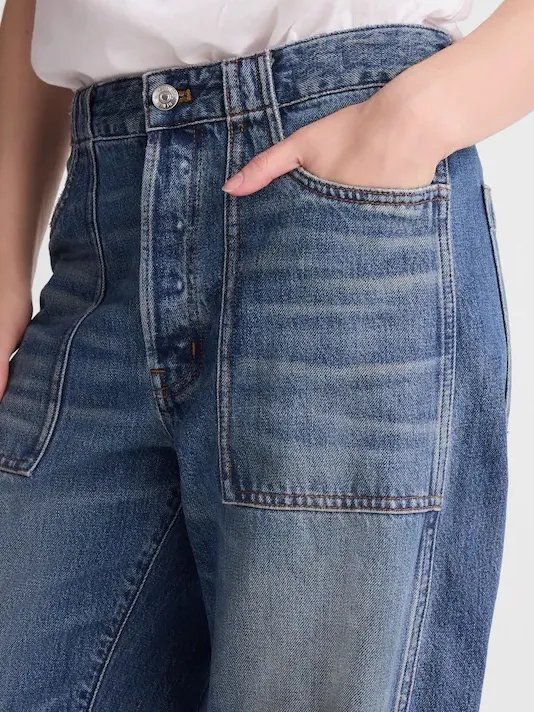 Madewell The Darted Barrel-Leg Jean Size 31T NWOT - Image 5