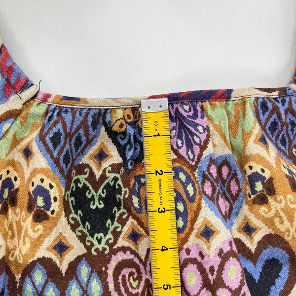 NWOT Farm Rio Hearts Ikat Cream Long-Sleeve Mini Dress Size M - Image 10