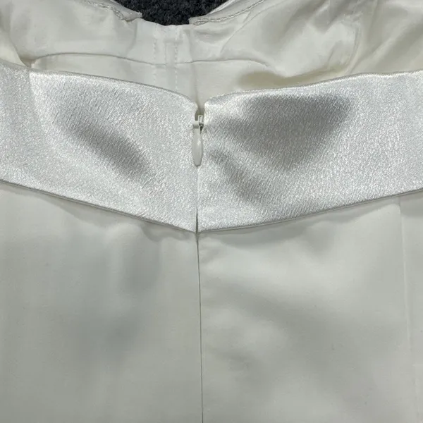 Aidan Mattox Strapless Tuxedo Dress Women's 2 Ivory White Formal BNWT - Image 7