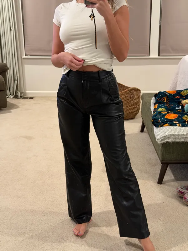 Aritzia Leather Pants - Image 2