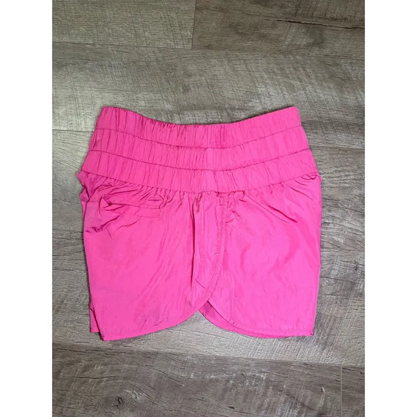 Shein Hot Pink Smocked High‎ Waist Running Shorts XS - Image 4