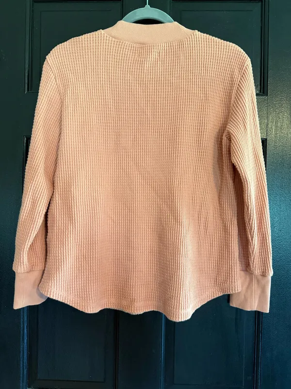 Madewell Mockneck Waffle Knit Sweater - Image 3