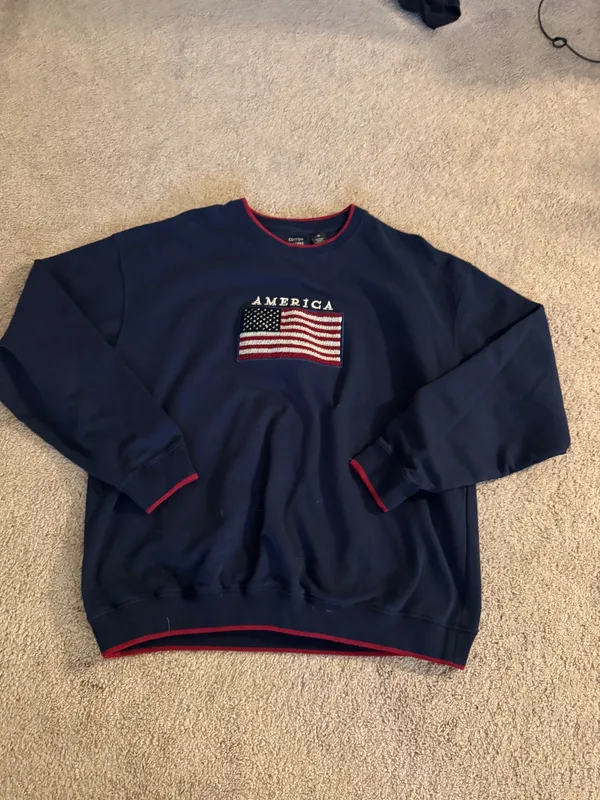 USA Sweatshirt Blue Size XL - Image 2