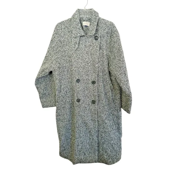 Universal Threads Women's Double Breasted Cocoon Overcoat - Gray Large - Image 4