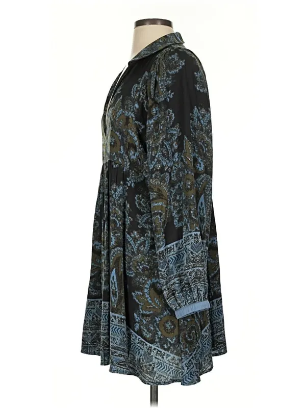 Free People Say You Love Me Paisley Silky Mini Tunic Dress S - Image 7
