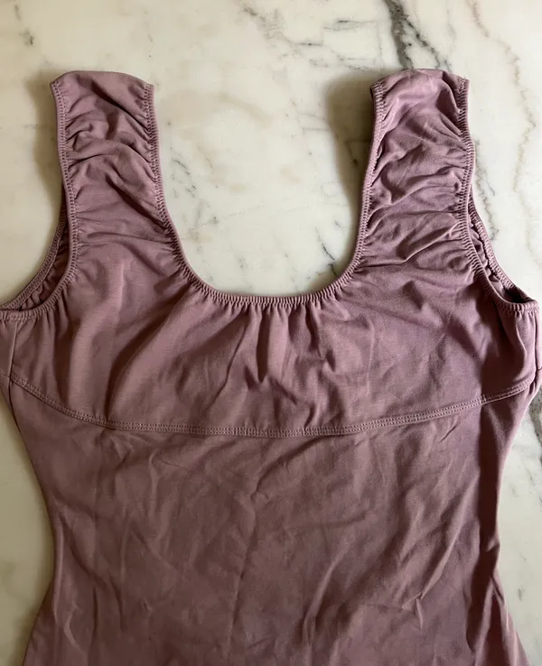 Free People Intimately Cotton Low Back Romper Purple Gray - Image 2