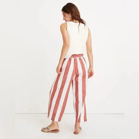 Madewell Huston Pull-On Crop Pants in Evelyn Stripe M - Image 5