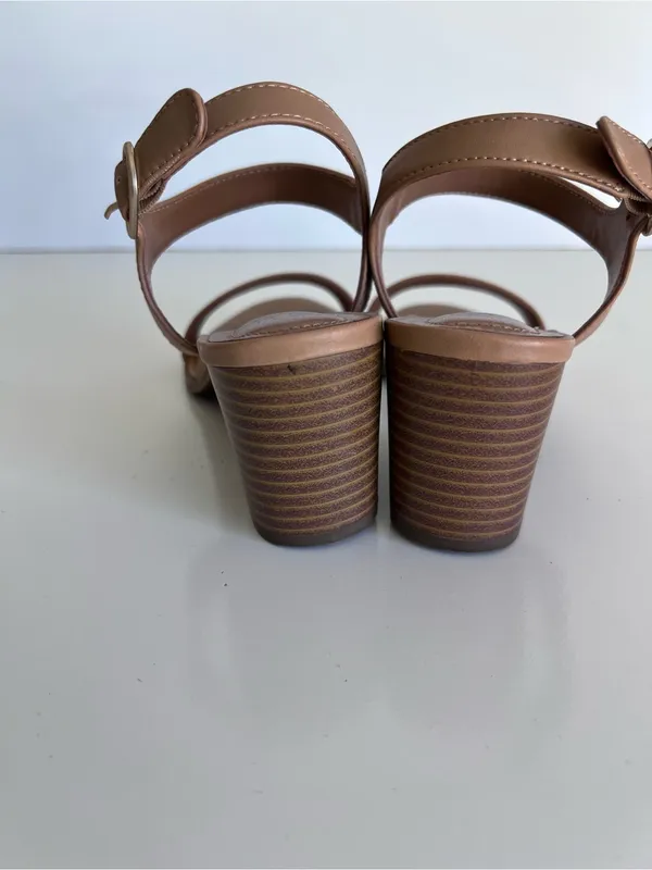 Style & Co. Ankle Strap Block Heel Sandal Tan Nude - Image 4