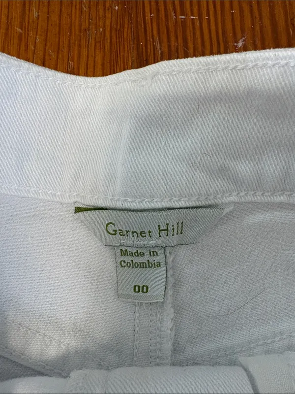 Garnet Hill White Denim Pencil Skirt Size 00 - Image 2