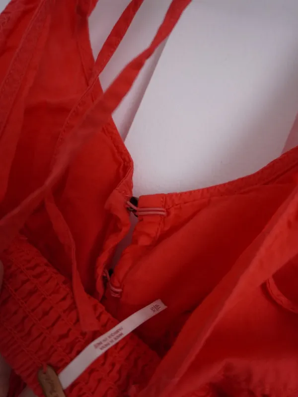 Free People Kianna Lace Tank Top Red - Image 3